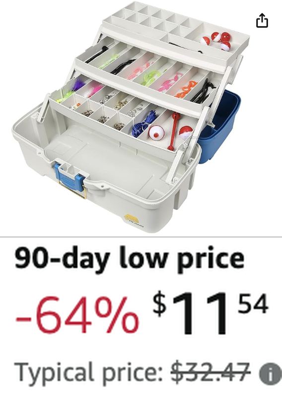 $32.47 TACKLE BOX WITH TACKLE FOR $11.54 🎣