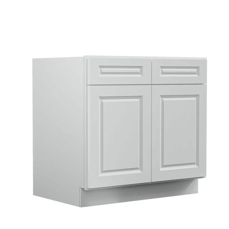 Hausvita - 36 in. W x 24 in. D x 34.5 in. H Plywood Ready to Assemble Kitchen Base Cabinet in Traditional Dove
