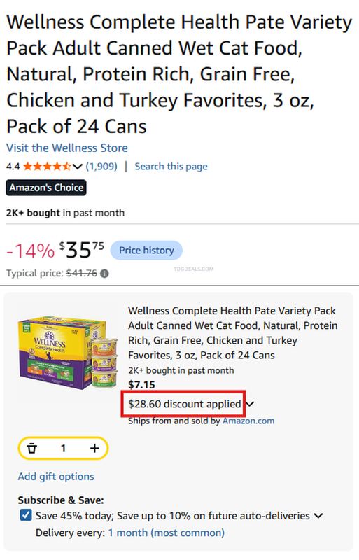 WET CAT FOOD JUST 30¢ PER CAN