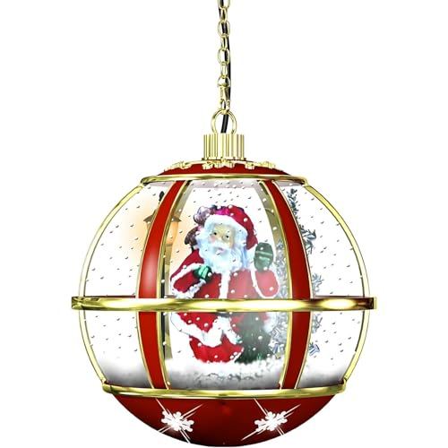 Jumbl Holiday Musical Snow Globe Santa Hanging Lamp