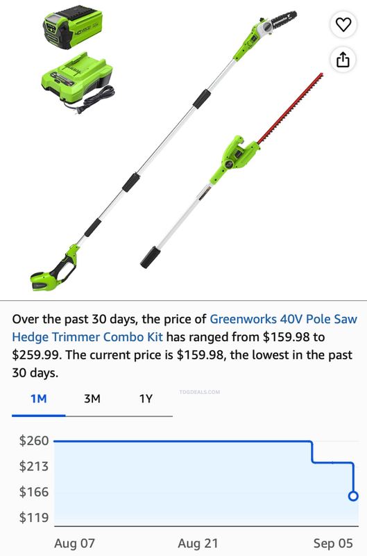 THIS GREENWORKS TRIMMER DROPPED UNDER $200 👀