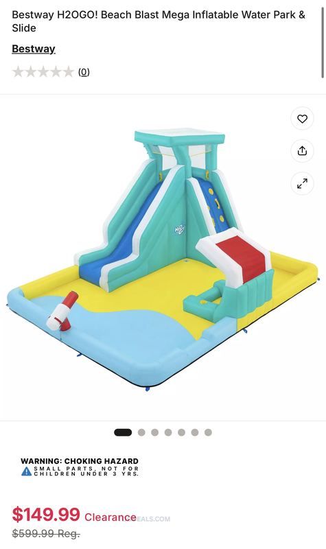 $599.99 BESTWAY H2OGO! BEACH BLAST MEGA WATER PARK FOR $149.99