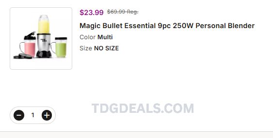 MAGIC BULLET 9-PC BLENDER $23.99