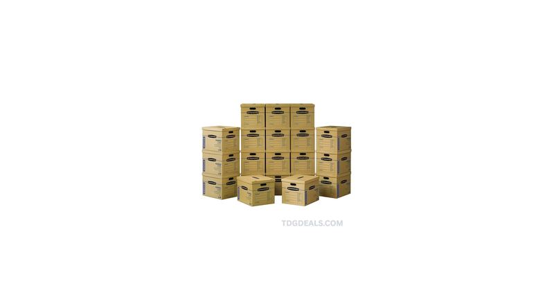 20-PACK BANKERS BOX MOVING BOXES FOR $29 ON AMAZON