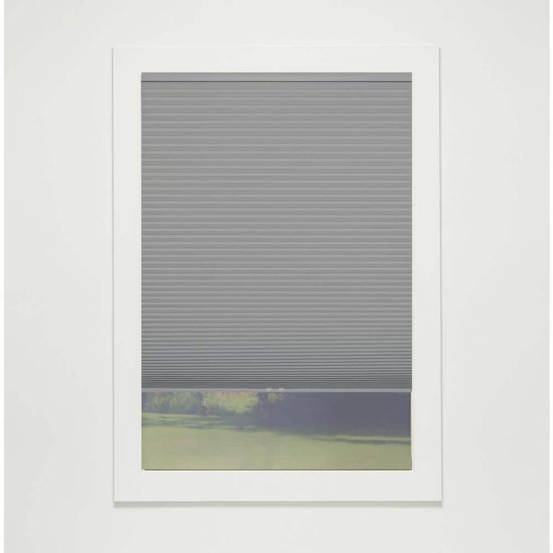 Perfect Lift Window Treatment - Anchor Gray Cordless Blackout Eco Polyester Cellular Shades - 22 in. W x 36 in. L