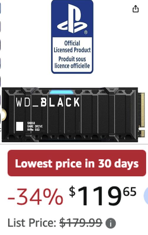 🚨  1TB PS5 SSD FOR $119.65