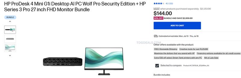 HP DESKTOP + MONITOR BUNDLE DEAL 💻