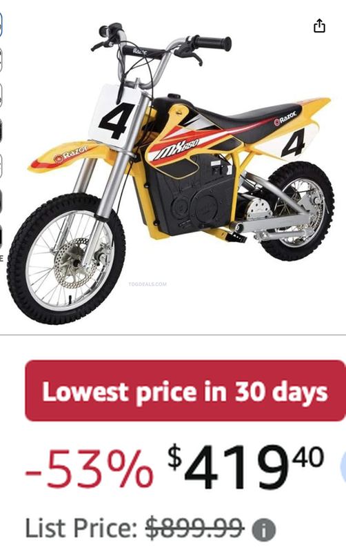 -53% OFF RAZOR ELECTRIC BIKE, NOW $419.40 🔥