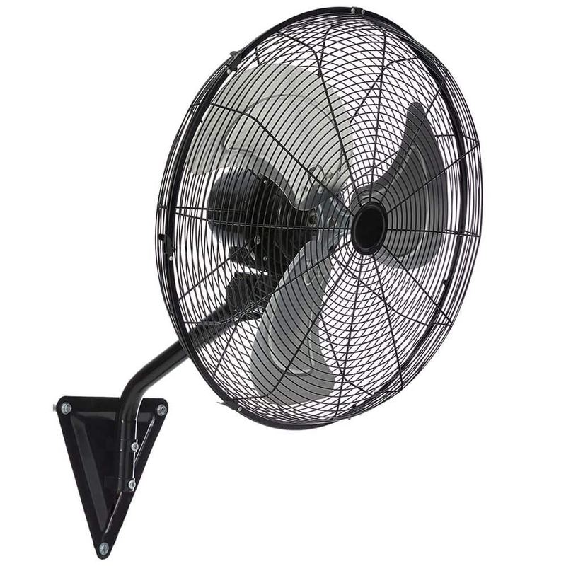 TMWINGS - 22 Inch Wall Mount Fan 3-Speed Industrial Fan High Velocity Fan, 7000 CFM Outdoor Wall Fan, Black