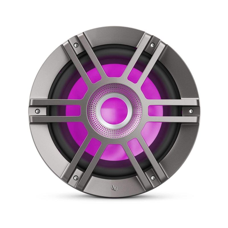 Infinity - KAPPA1050MAM - Kappa Marine KAPPA1050M Titanium 10" Premium RGB LED Subwoofer - Black/Gray