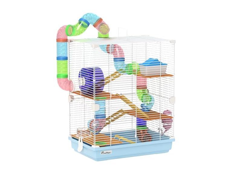 PawHut 18" 5 Tier Hamster Cage with Tubes and