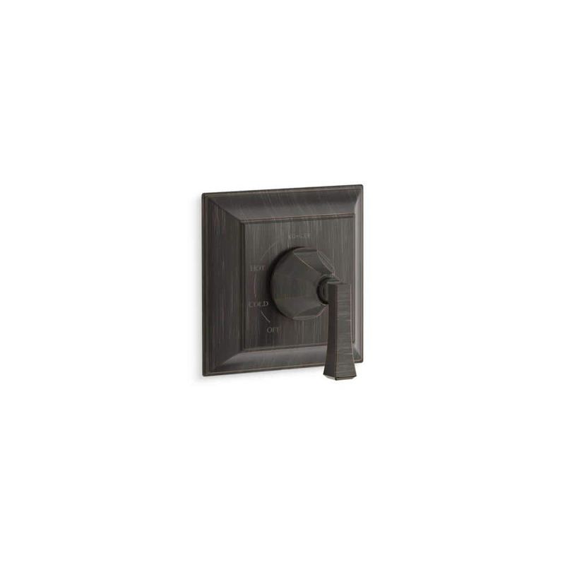 KOHLER - Memoirs Stately 1-Handle Tub and Shower Faucet Trim Kit with Deco Lever Handle in Oil-Rubbed Bronze (Valve Not Included)