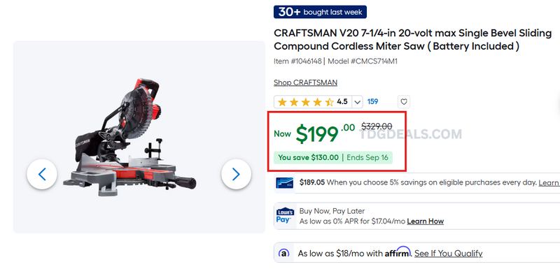 CORDLESS MITER SAW DEAL $199 🛠️