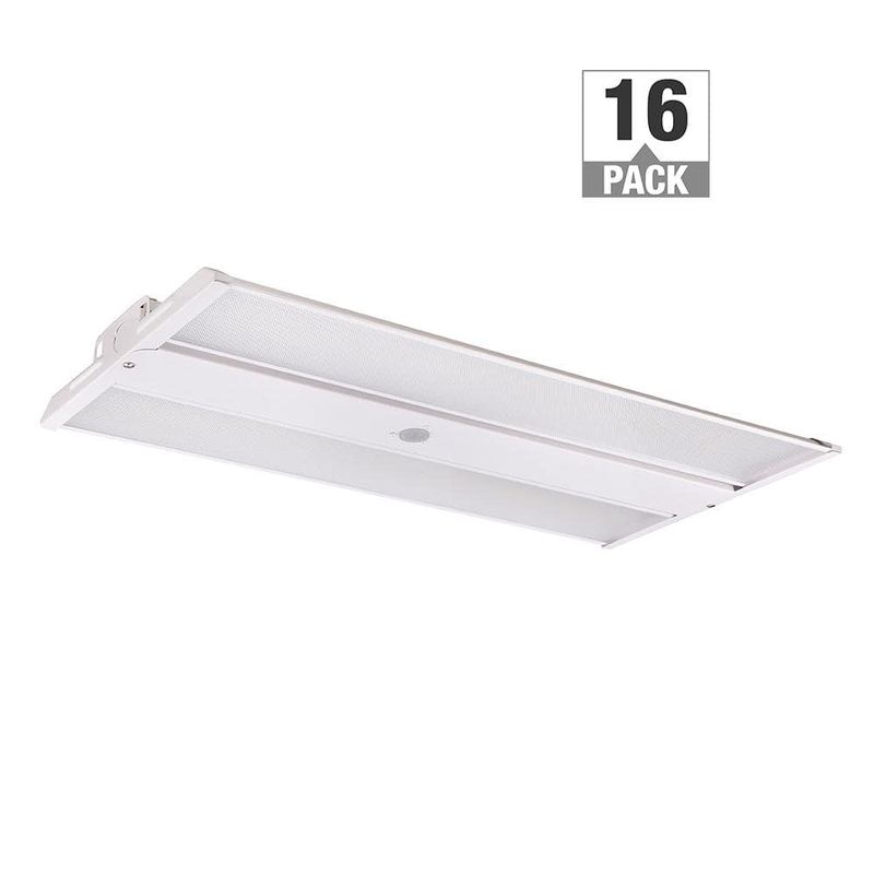 ETI LIGHTING - 16-Pack 2 ft. 200-Watt Equivalent Thin Profile LED Dimmable White High Bay Light 4000K 5000K 15,800LM Workshop Garage