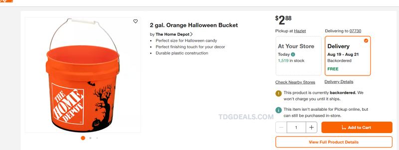 $2.88 Home Depot Halloween Buckets 🎃