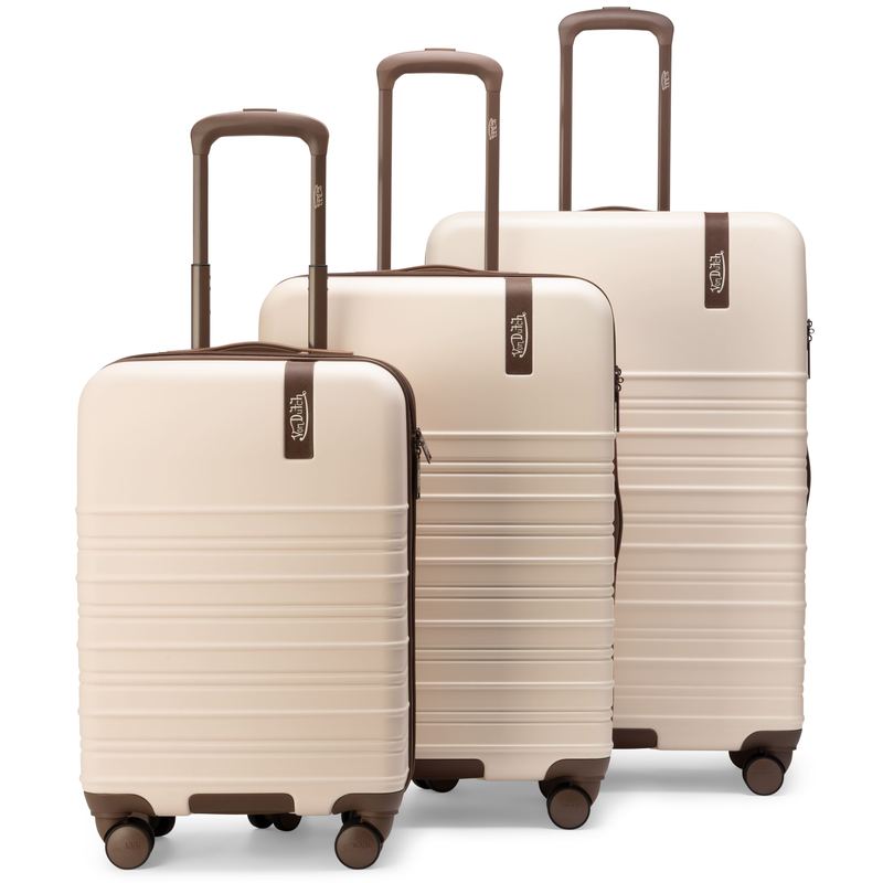Von Dutch - Retro Trek 3-Piece Expandable Hardside Spinner Luggage Set - Ivory