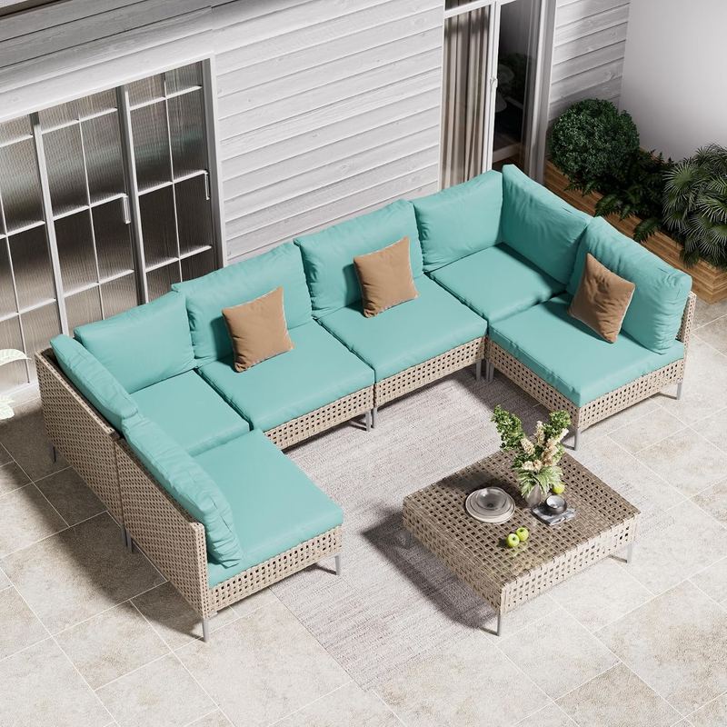 LOWEST PRICE EVER: 7-Piece Outdoor Patio Sectional for $254.99
