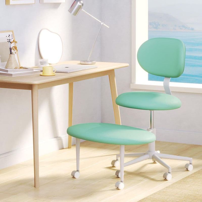 PINMOCO - Ergonomic Swivel ADHD Green Egg Chair with Back Support, Height Adjustable for Criss Cross Sitting