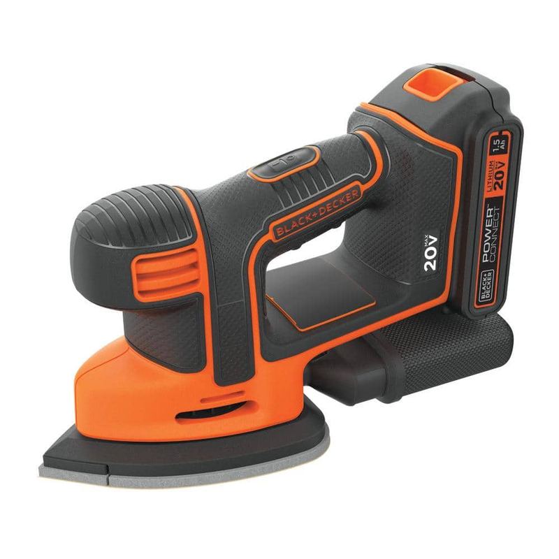 BLACK+DECKER - 20V MAX Lithium-Ion Cordless Mouse Sander with 1.5Ah Battery and Charger