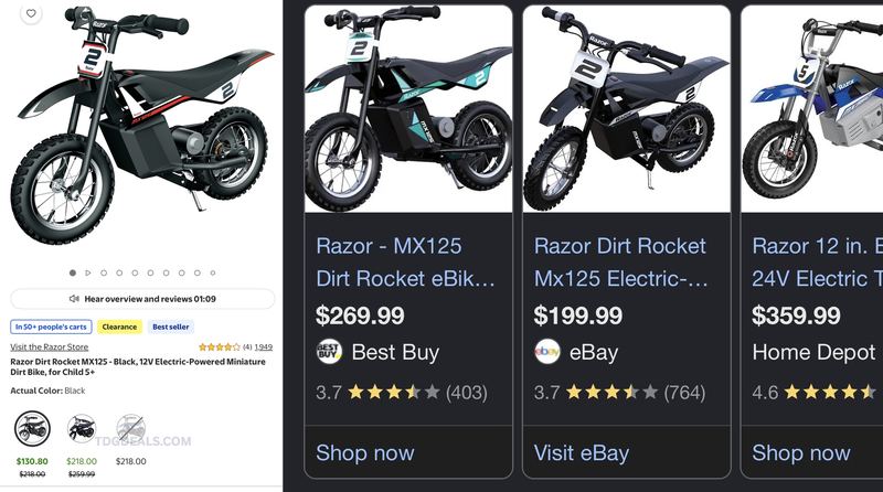RAZOR MX125 DIRT BIKE CLEARANCE 🔥