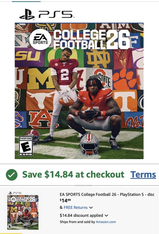 $14.99 College Football 26 - PlayStation 5 - disc