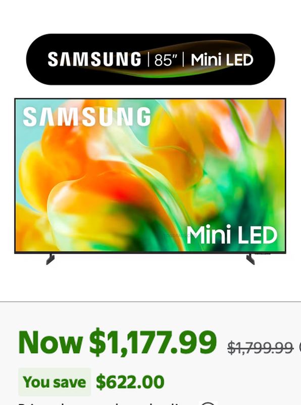 $622 OFF SAMSUNG 85" M80H MINI LED TV