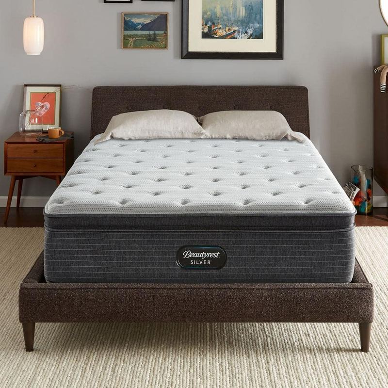 Beautyrest Silver - BRS900 14.75 in. Twin Plush Pillow Top Mattress with 9 in. Box Spring