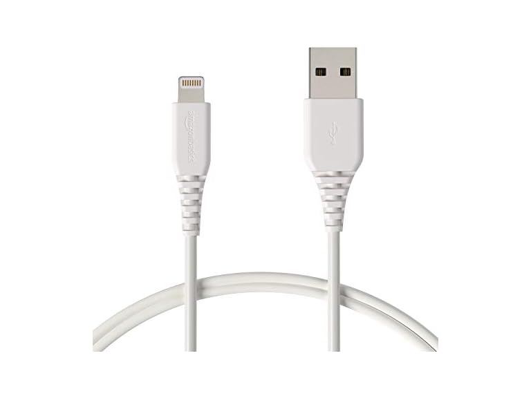 Amazon Basics MFi-Certified USB-A to Lightning Cable for Apple iPhone and iPad - 3 Feet