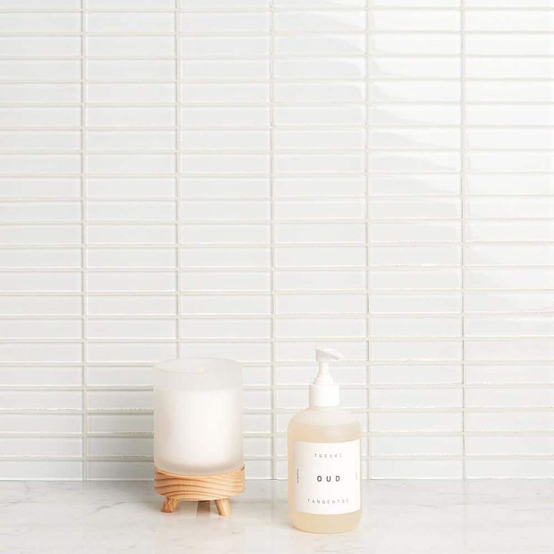 Ivy Hill Tile - Contempo Bright White Polished 12 in. x 12 in. Glass Mosaic Floor and Wall Tile