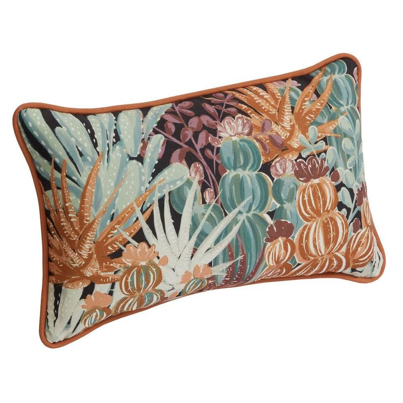 Hampton Bay - 20 in. x 12 in.  Outdoor Patio Lumbar Pillow in Desert Cacti