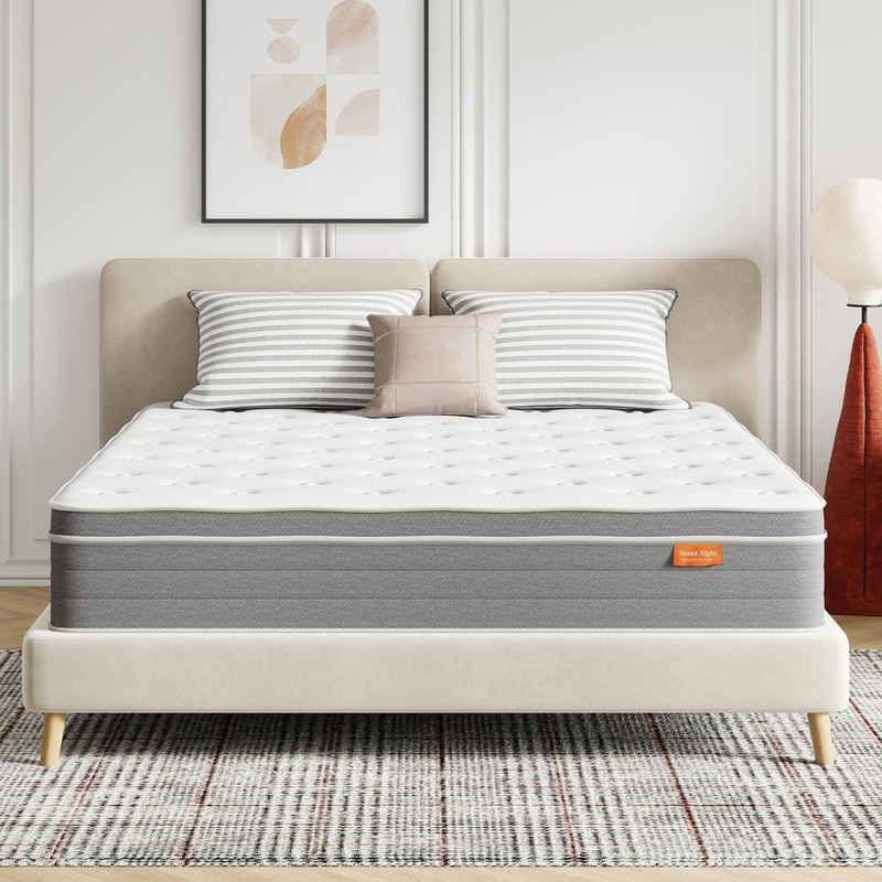 Sweetnight - Cooling California King Medium Hybrid Mattress, 14 in. Support and Breathable Cooling Gel Memory Foam Mattress