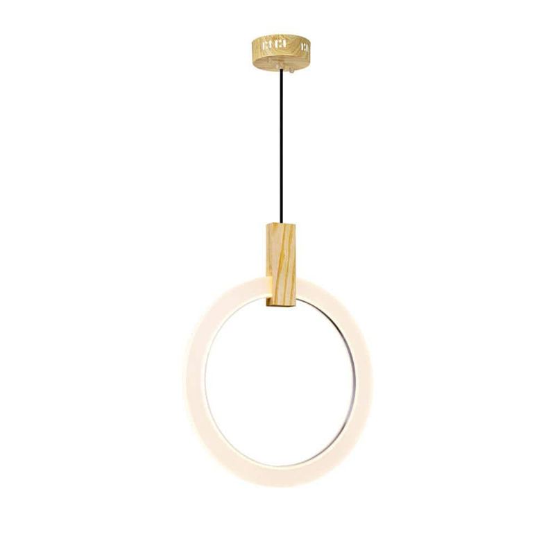 CWI Lighting - Anello LED Pendant With White Oak Finish