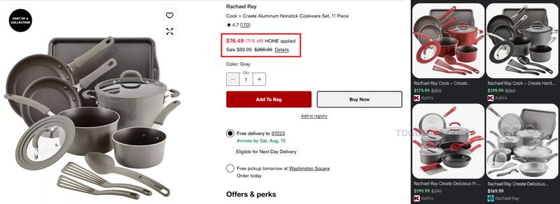 RACHAEL RAY COOKWARE 71% OFF 🍳