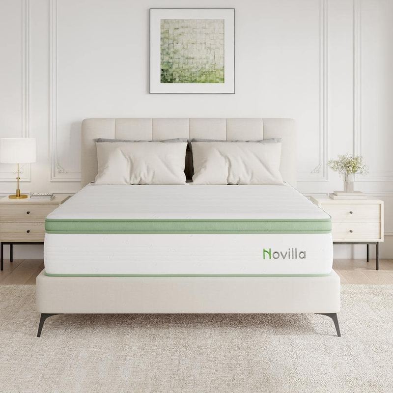 Novilla - California King Medium Gel Memory Foam Hybrid Mattress 14 in. Bed-in-a-Box Mattress