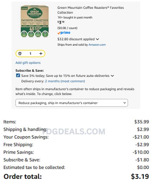 OVER $32 OFF COFFEE PODS ☕