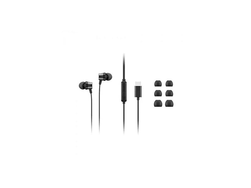Lenovo - USB-C Wired In-Ear Headphones - Red