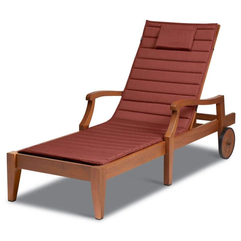 Classic Accessories - Storigami FadeSafe 26 in. x 80 in. Outdoor Chaise Lounge Cushion in Heather Henna