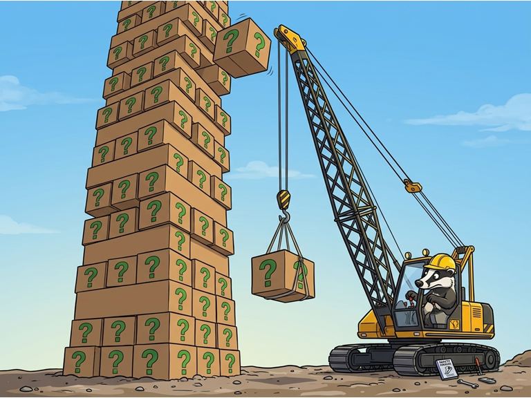 Badger on Crane