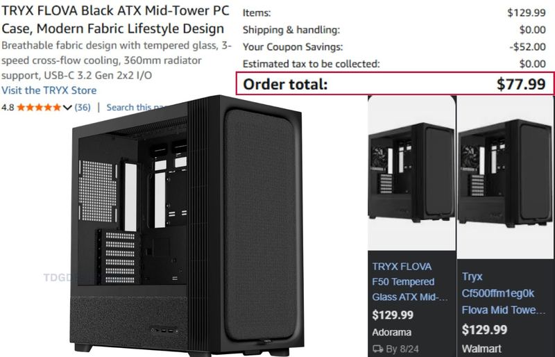 $77 MODERN MID-TOWER PC CASE ON AMAZON