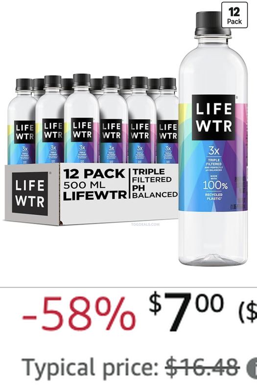 $7.00 LIFEWTR Premium (Pack of 12)