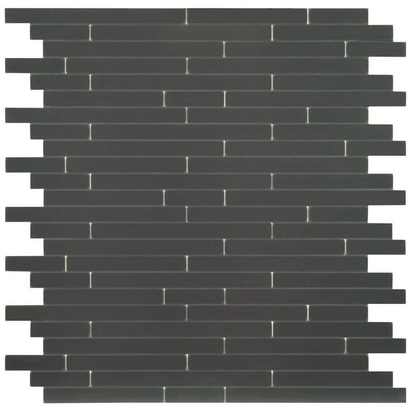 MSI - Silverina Interlocking 12 in. x 12 in. x 0.20 in. Metal Peel and Stick Mosaic Wall Tile (18.4 sq. ft./Case)