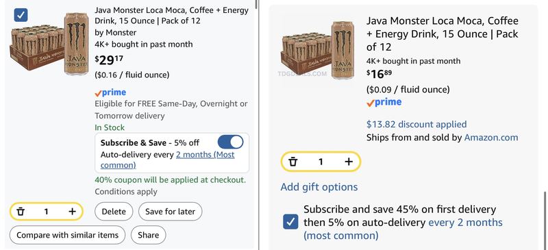 Java Monster Loca Moca 12-Pack for $16.89