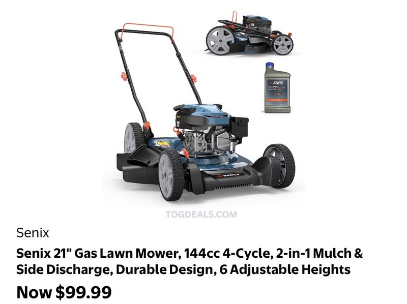 $99 22INCH LAWN MOWER AT WALMART