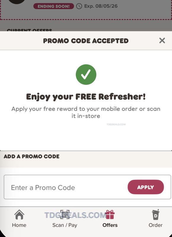 FREE DUNKIN CODE IS LIVE 🚨