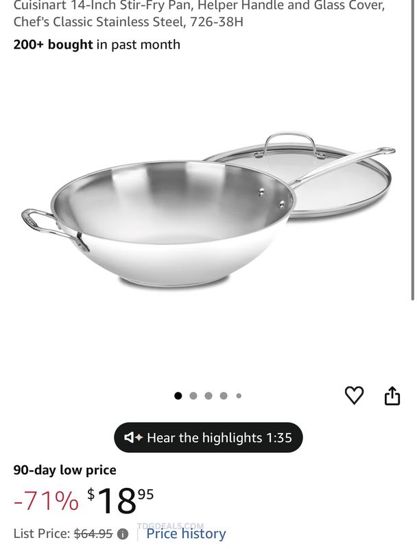 CUISINART 14” STIR FRY PAN FOR $18.95 🍳