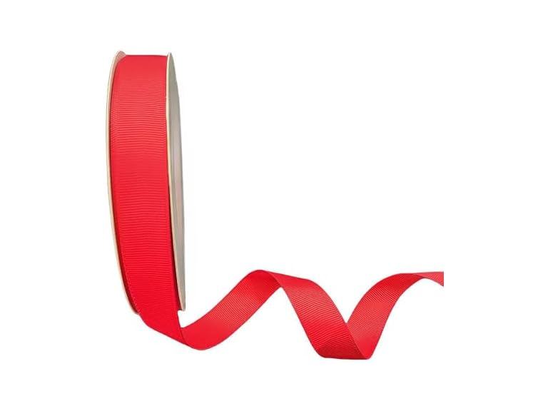 Abbaoww 3/4 In 50 Yd Solid Red Grosgrain