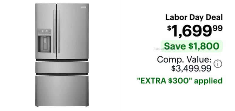 FRIGIDAIRE GALLERY 4-DOOR FRIDGE FOR $1,699.99