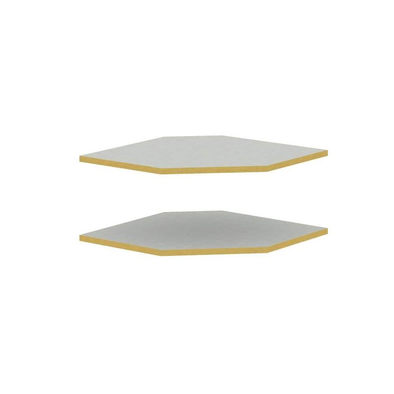 J Collection - Shelf 24 in. W x 24 in. H for Wall Diagonal Corner (1-Pack)