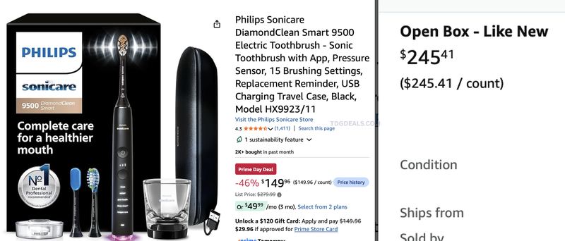 $149.96 - PHILIPS SONICARE DIAMONDCLEAN SMART TOOTHBRUSH