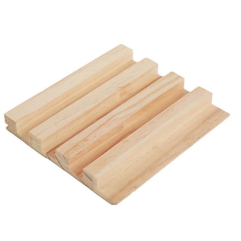Ejoy - 106 in. x 6 in. x 0.7 in. Solid Wood Wall Cladding Siding Board (Set of 4-Piece)